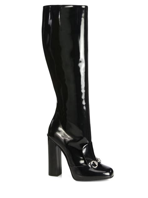 gucci logo over the knee boots|gucci horsebit knee high boots.